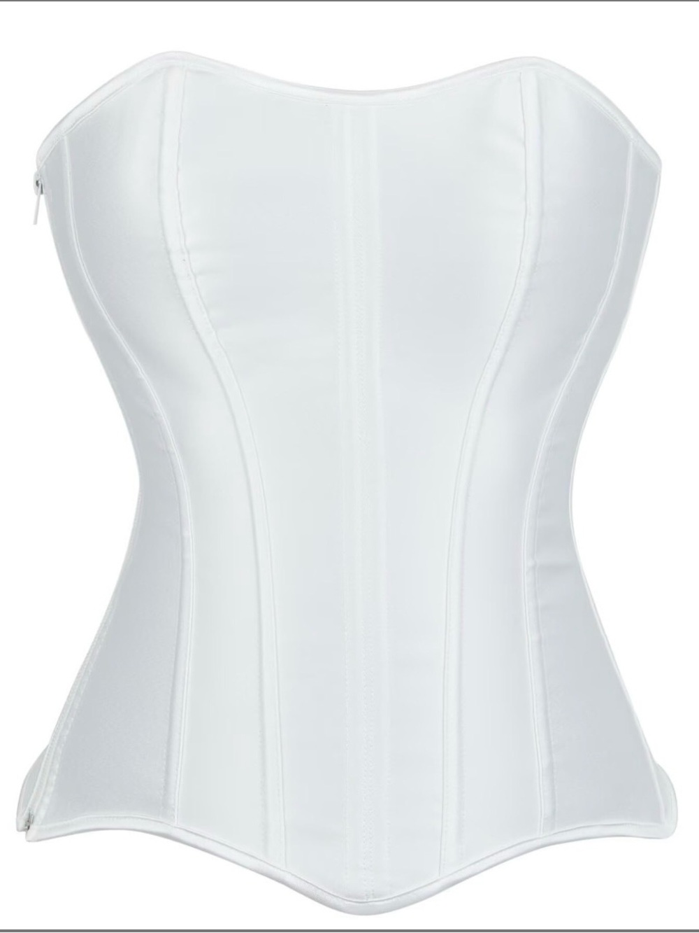White Strapless Satin Corset Top - Women Intimates & Sleepwear